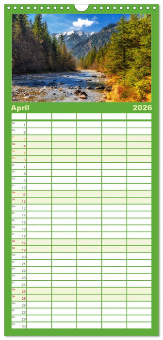 Idyllische Landschaften am Tegernsee (CALVENDO Familienplaner 2026)