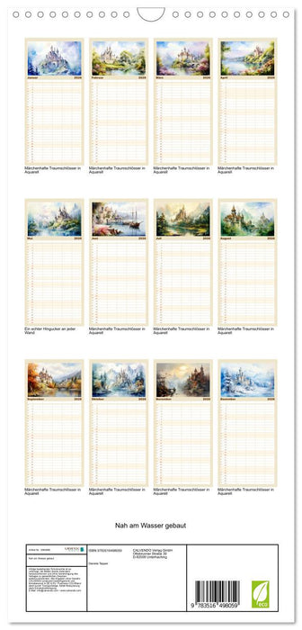 Nah am Wasser gebaut (CALVENDO Familienplaner 2026)