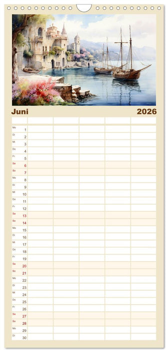 Nah am Wasser gebaut (CALVENDO Familienplaner 2026)