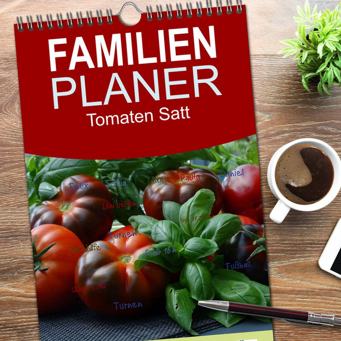 Tomaten Satt (CALVENDO Familienplaner 2026)