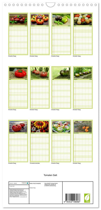 Tomaten Satt (CALVENDO Familienplaner 2026)