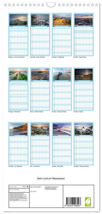 Mehr Licht am Meeresrand (CALVENDO Familienplaner 2026)
