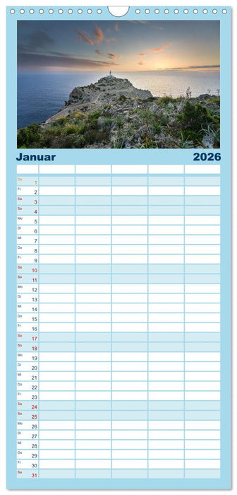 Mehr Licht am Meeresrand (CALVENDO Familienplaner 2026)