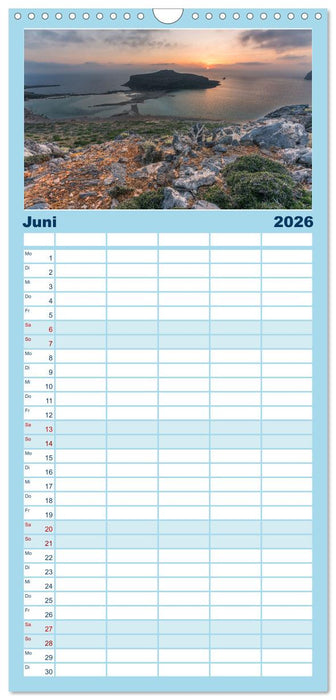 Mehr Licht am Meeresrand (CALVENDO Familienplaner 2026)