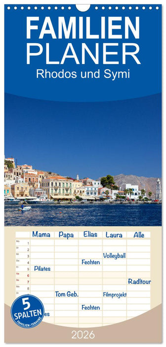 Rhodos und Symi (CALVENDO Familienplaner 2026)