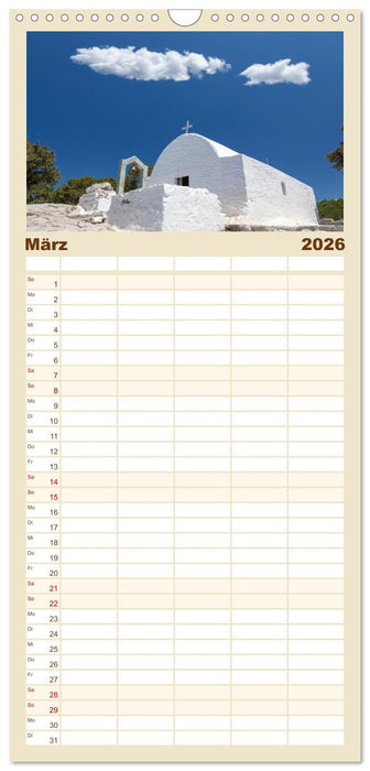 Rhodos und Symi (CALVENDO Familienplaner 2026)