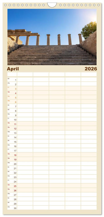 Rhodos und Symi (CALVENDO Familienplaner 2026)