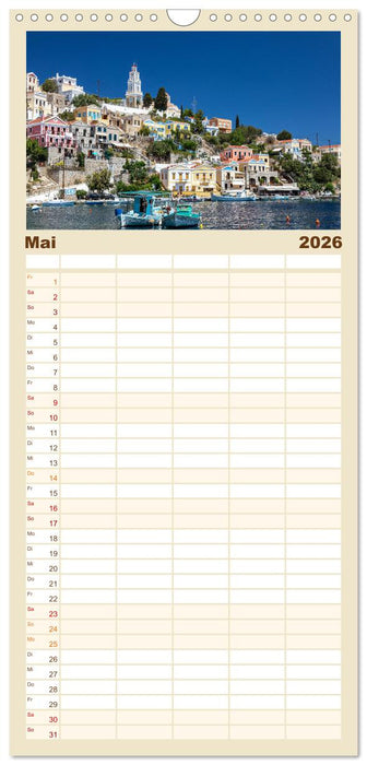 Rhodos und Symi (CALVENDO Familienplaner 2026)