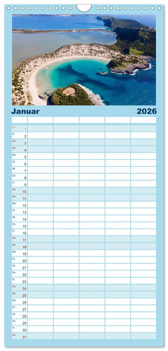 Traumstrände Griechenlands (CALVENDO Familienplaner 2026)