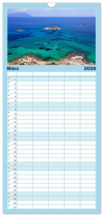 Traumstrände Griechenlands (CALVENDO Familienplaner 2026)