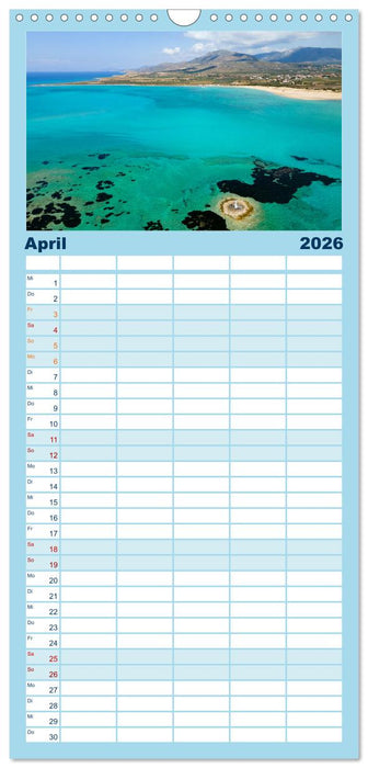 Traumstrände Griechenlands (CALVENDO Familienplaner 2026)