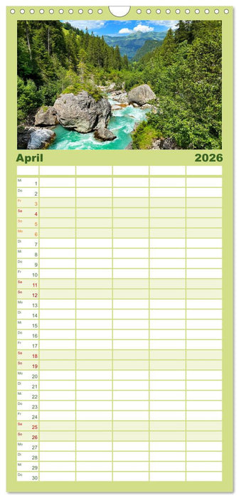 Erlebe mit mir die Schönheit der Alpen (CALVENDO Familienplaner 2026)