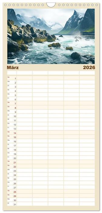 Faszinierender Norden (CALVENDO Familienplaner 2026)