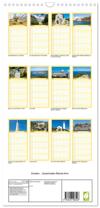 Kroatien - Zauberhaftes Šibenik-Knin (CALVENDO Familienplaner 2026)