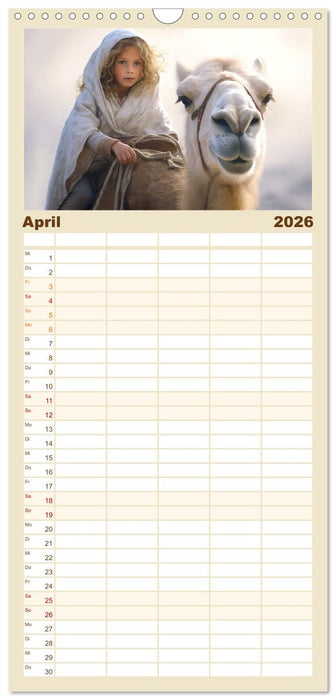 Mensch und Tier – Wüstenfantasien (CALVENDO Familienplaner 2026)