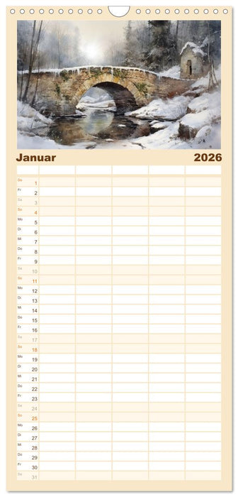 Brückenromantik (CALVENDO Familienplaner 2026)