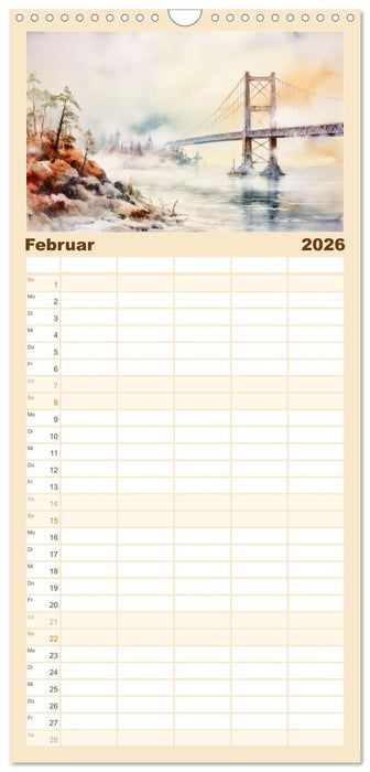 Brückenromantik (CALVENDO Familienplaner 2026)