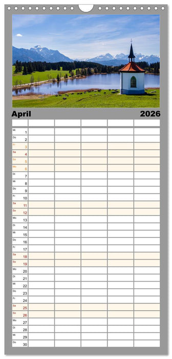 Einzigartige Seen in Bayern (CALVENDO Familienplaner 2026)