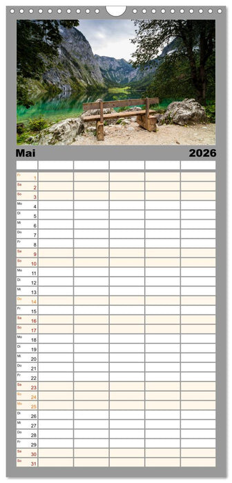 Einzigartige Seen in Bayern (CALVENDO Familienplaner 2026)