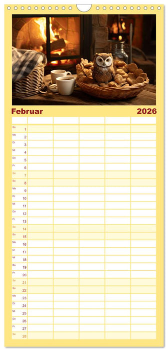 Stillleben mit Eule (CALVENDO Familienplaner 2026)