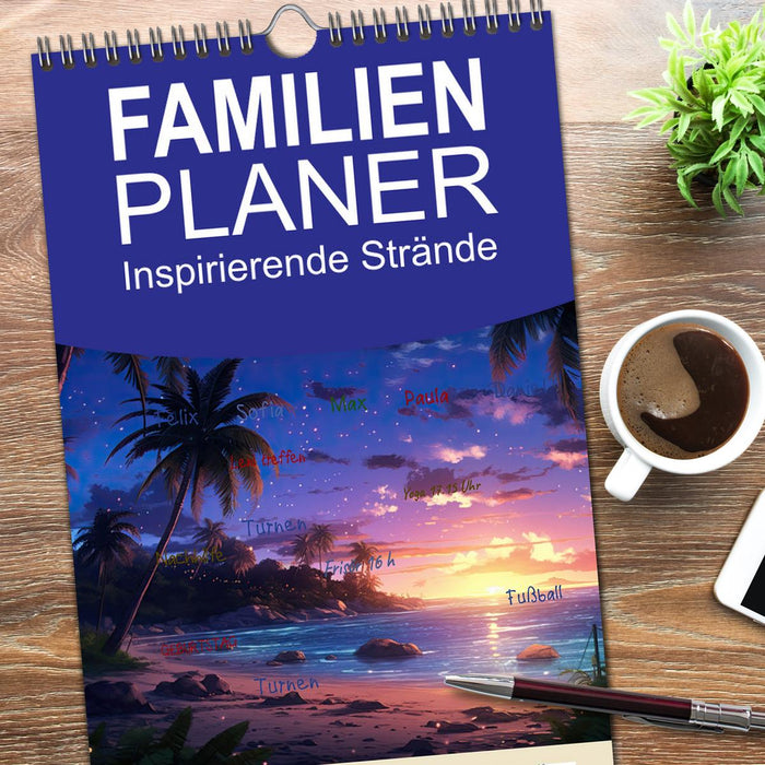 Inspirierende Strände (CALVENDO Familienplaner 2026)