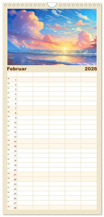 Inspirierende Strände (CALVENDO Familienplaner 2026)