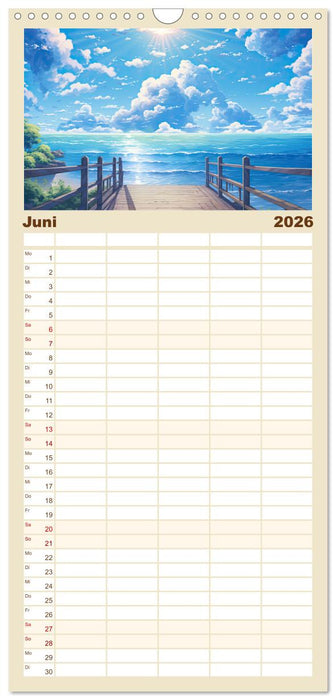 Inspirierende Strände (CALVENDO Familienplaner 2026)