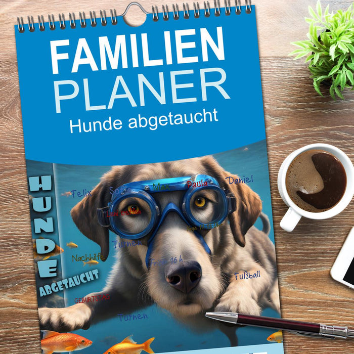Hunde abgetaucht (CALVENDO Familienplaner 2026)