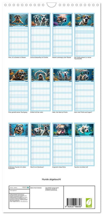 Hunde abgetaucht (CALVENDO Familienplaner 2026)