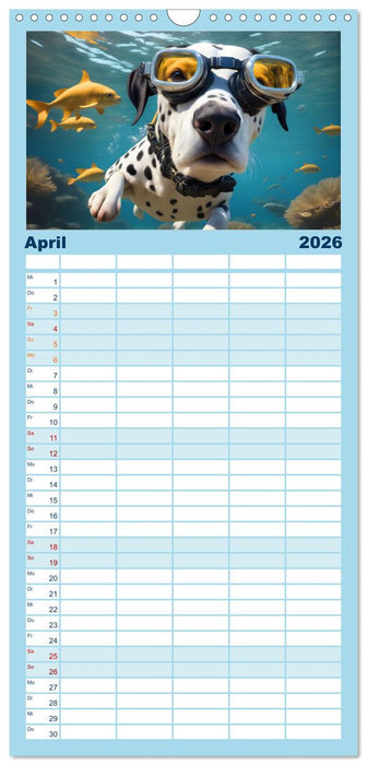 Hunde abgetaucht (CALVENDO Familienplaner 2026)