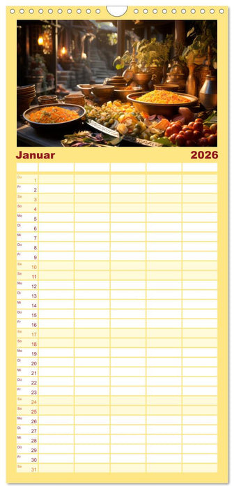STREET FOOD Genuss International (CALVENDO Familienplaner 2026)