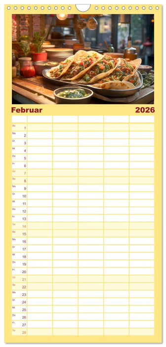 STREET FOOD Genuss International (CALVENDO Familienplaner 2026)