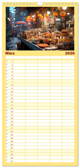 STREET FOOD Genuss International (CALVENDO Familienplaner 2026)