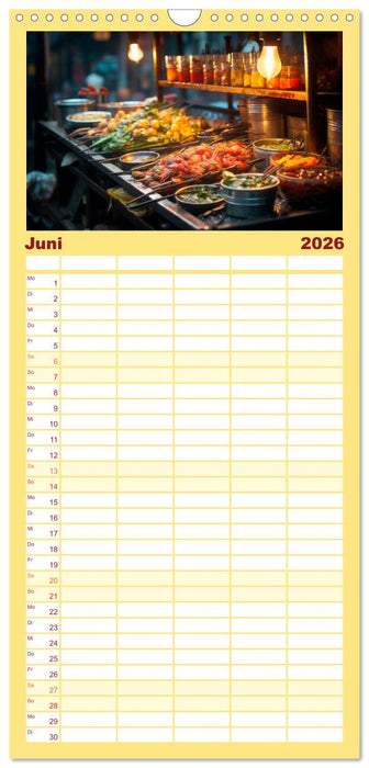 STREET FOOD Genuss International (CALVENDO Familienplaner 2026)