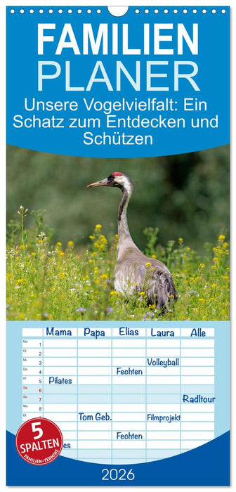 Unsere Vogelvielfalt: Ein Schatz zum Entdecken und Schützen (CALVENDO Familienplaner 2026)