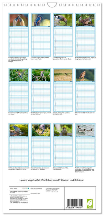 Unsere Vogelvielfalt: Ein Schatz zum Entdecken und Schützen (CALVENDO Familienplaner 2026)