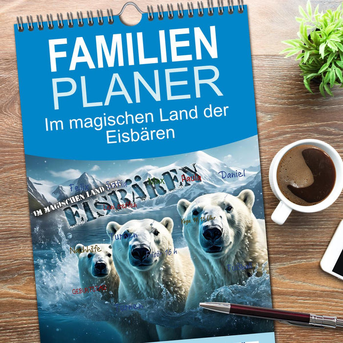 Im magischen Land der Eisbären (CALVENDO Familienplaner 2026)