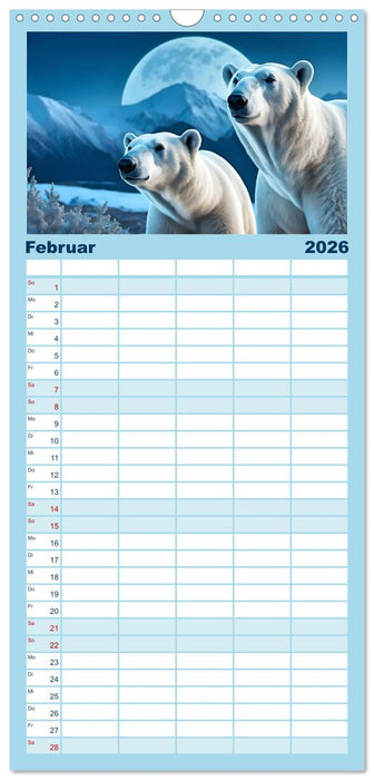 Im magischen Land der Eisbären (CALVENDO Familienplaner 2026)