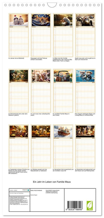 Ein Jahr im Leben von Familie Maus (CALVENDO Familienplaner 2026)