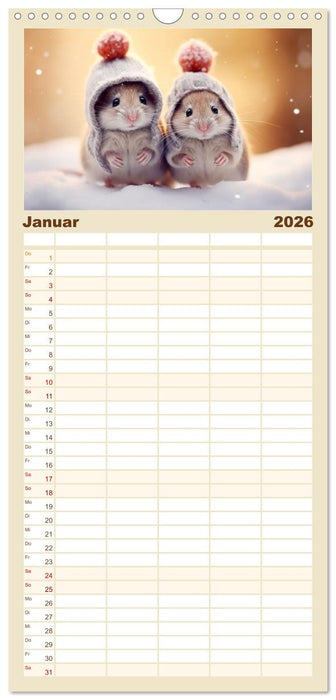 Ein Jahr im Leben von Familie Maus (CALVENDO Familienplaner 2026)