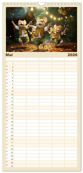 Ein Jahr im Leben von Familie Maus (CALVENDO Familienplaner 2026)