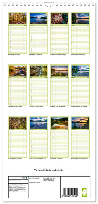 Wundervolle Naturlandschaften (CALVENDO Familienplaner 2026)