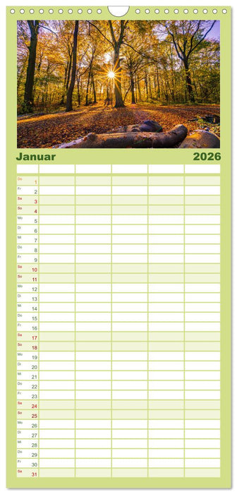 Wundervolle Naturlandschaften (CALVENDO Familienplaner 2026)