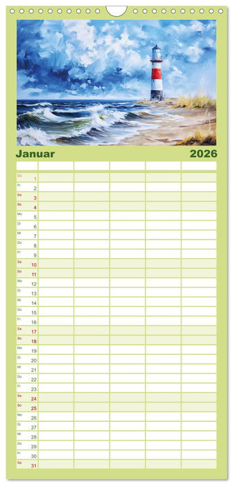 Ostsee-Geflüster - Entspannung am Meer (CALVENDO Familienplaner 2026)