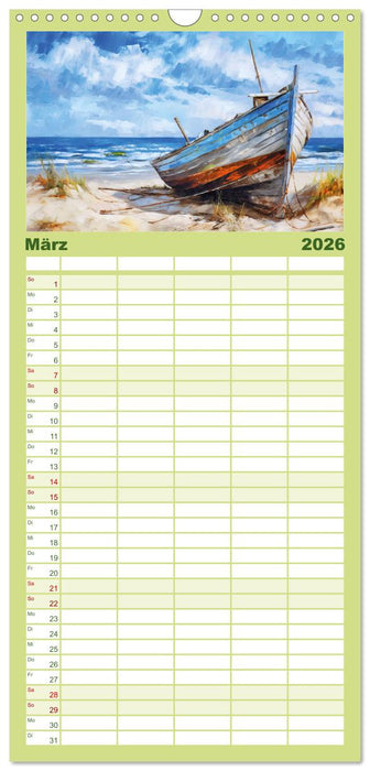 Ostsee-Geflüster - Entspannung am Meer (CALVENDO Familienplaner 2026)