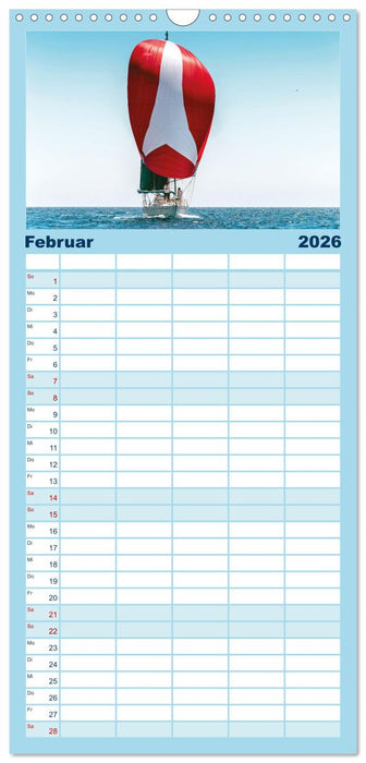 Segeln: Der Sonne entgegen (CALVENDO Familienplaner 2026)