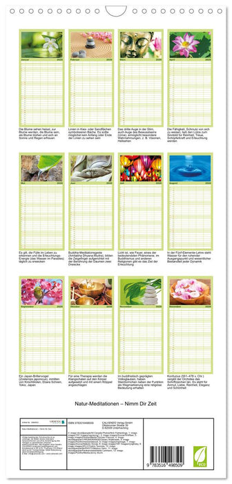 Natur-Meditationen – Nimm Dir Zeit (CALVENDO Familienplaner 2026)
