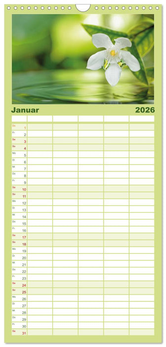 Natur-Meditationen – Nimm Dir Zeit (CALVENDO Familienplaner 2026)