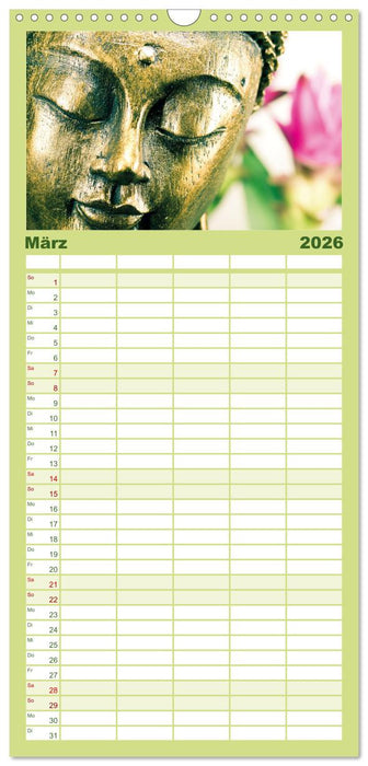 Natur-Meditationen – Nimm Dir Zeit (CALVENDO Familienplaner 2026)