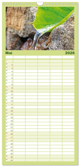 Natur-Meditationen – Nimm Dir Zeit (CALVENDO Familienplaner 2026)